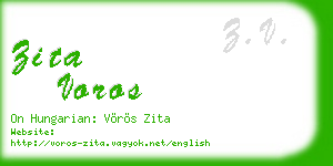 zita voros business card